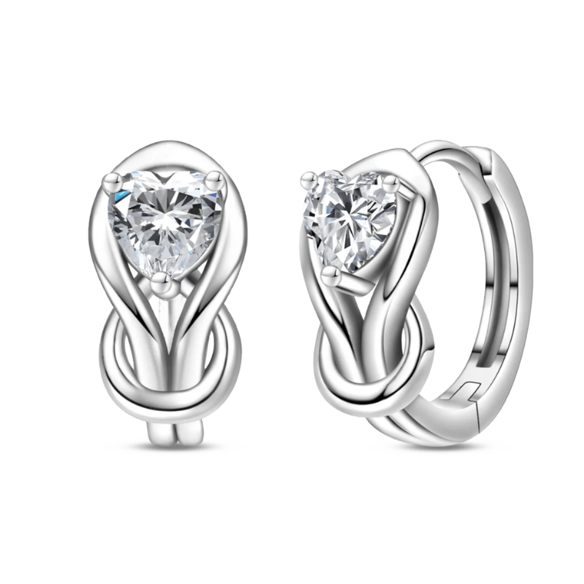 Silver Infinity Hoop Earrings