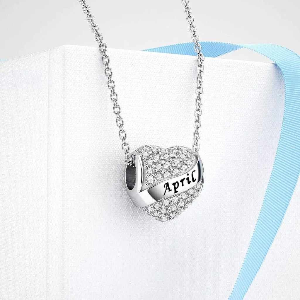Sparkling Birthstone Heart Charms