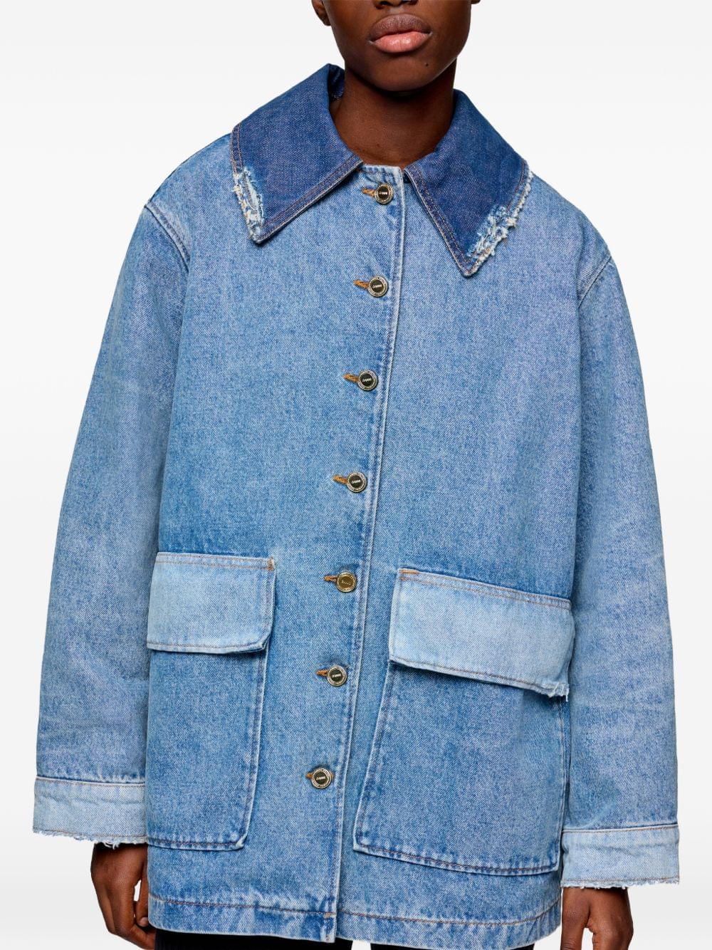 Ganni Women Patchwork Denim Jacket