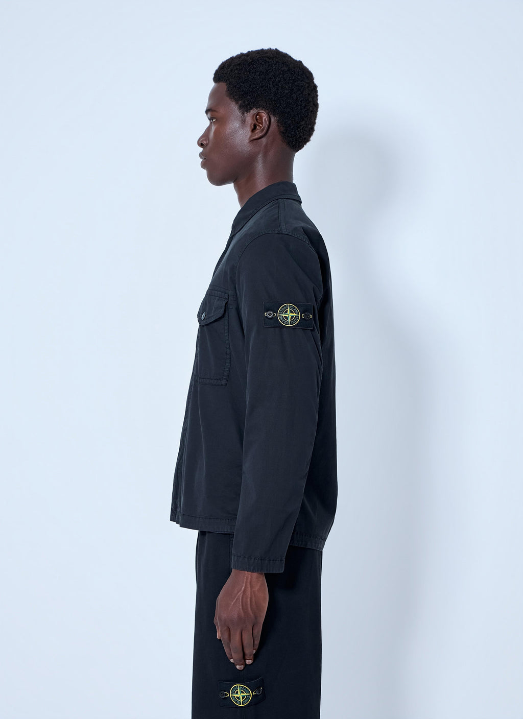 Stone Island Men Button-Down Cotton Shirt