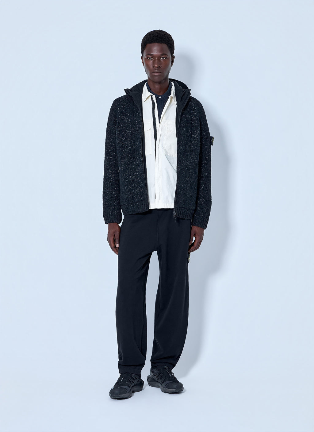 Stone Island Men Textured Knit Jacket