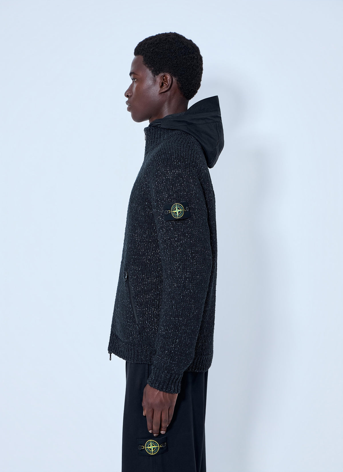 Stone Island Men Textured Knit Jacket