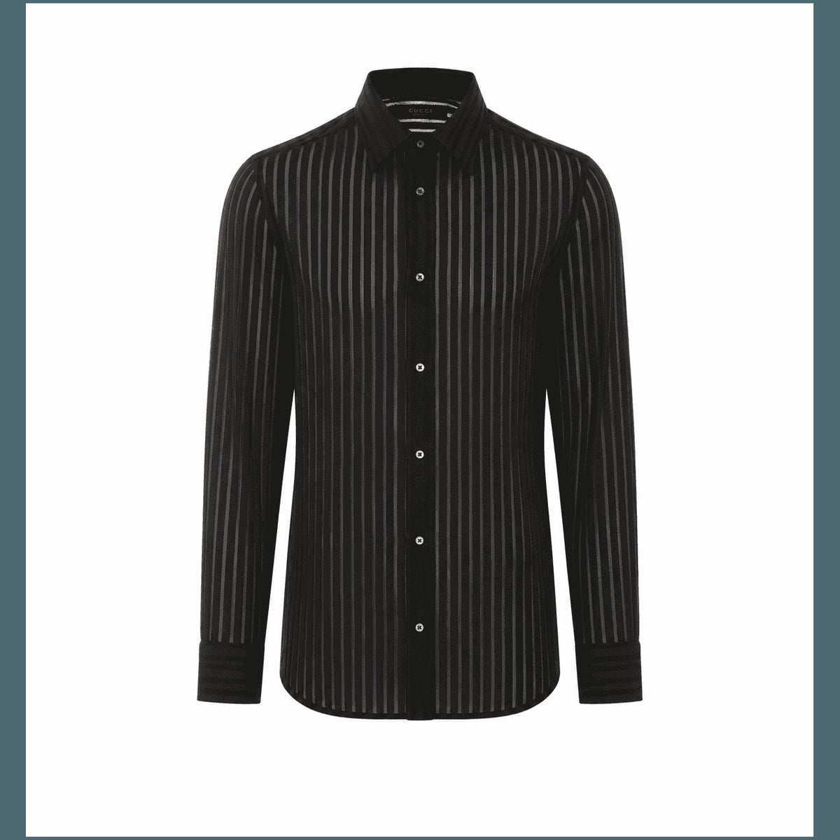 Gucci Men Striped Silk Gauze Shirt