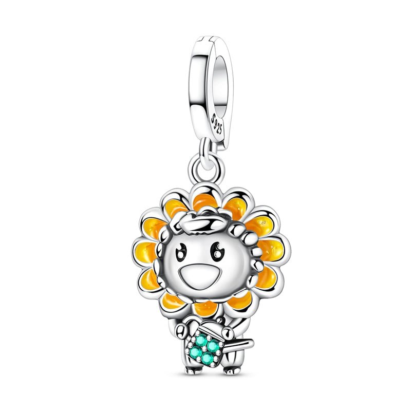 Sunflower Costume Girl Dangle Charm