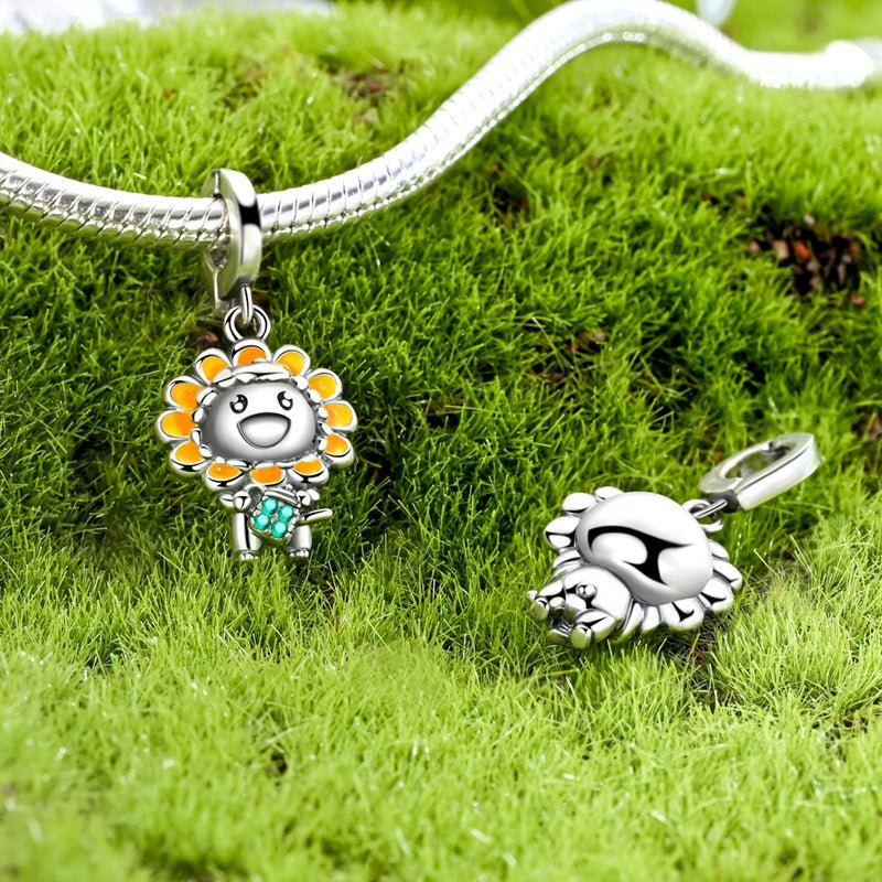 Sunflower Costume Girl Dangle Charm