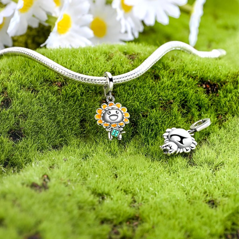 Sunflower Costume Girl Dangle Charm