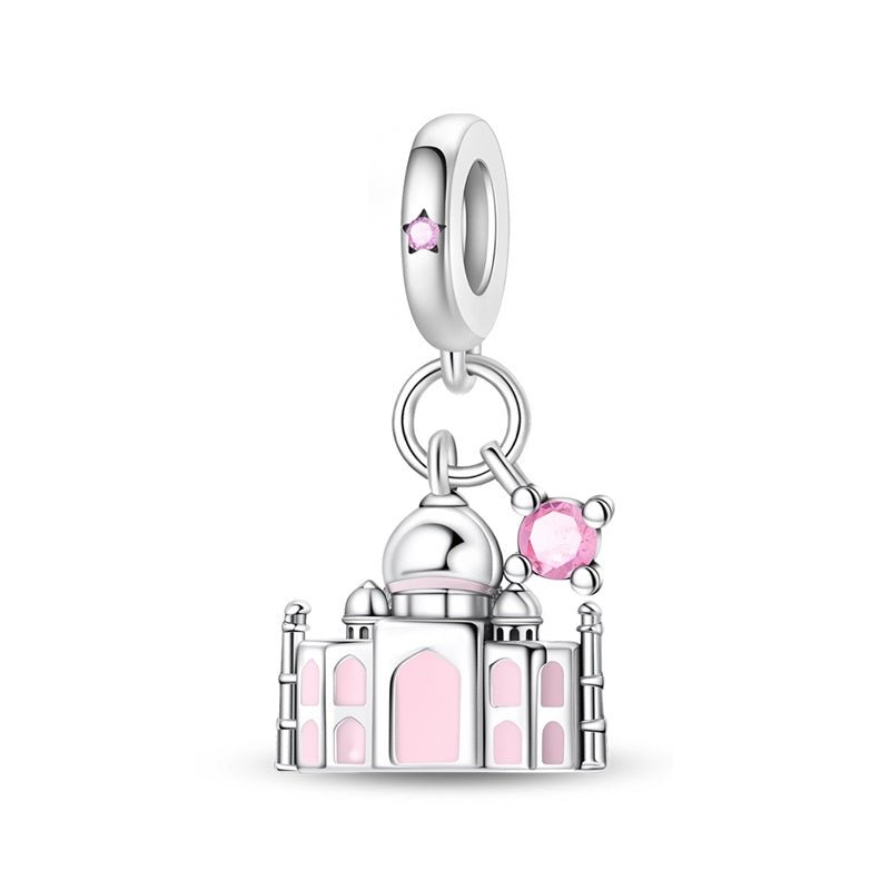 Taj Mahal with Crystal Accent Dangle Charm