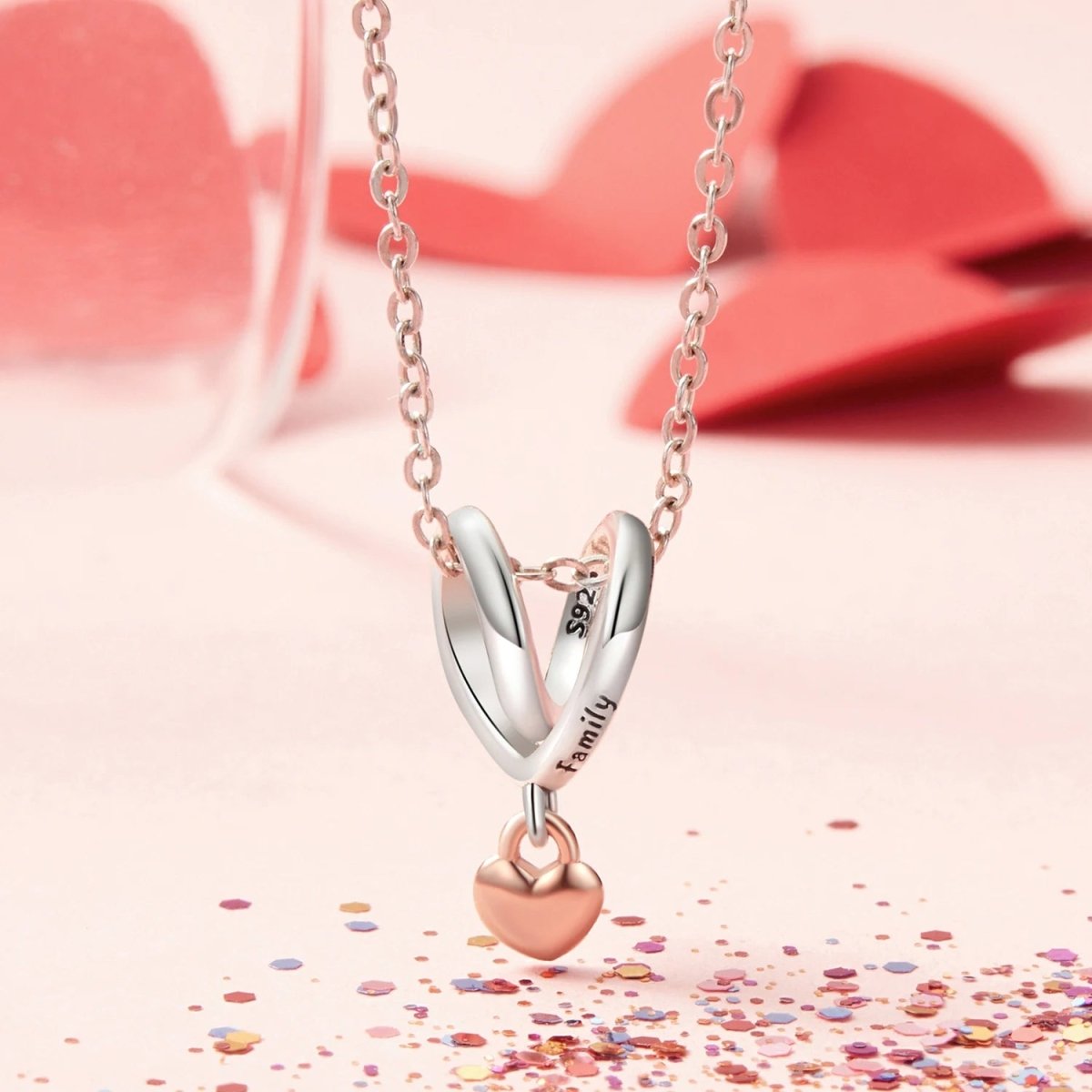 Two-tone Wrapped Heart Charm