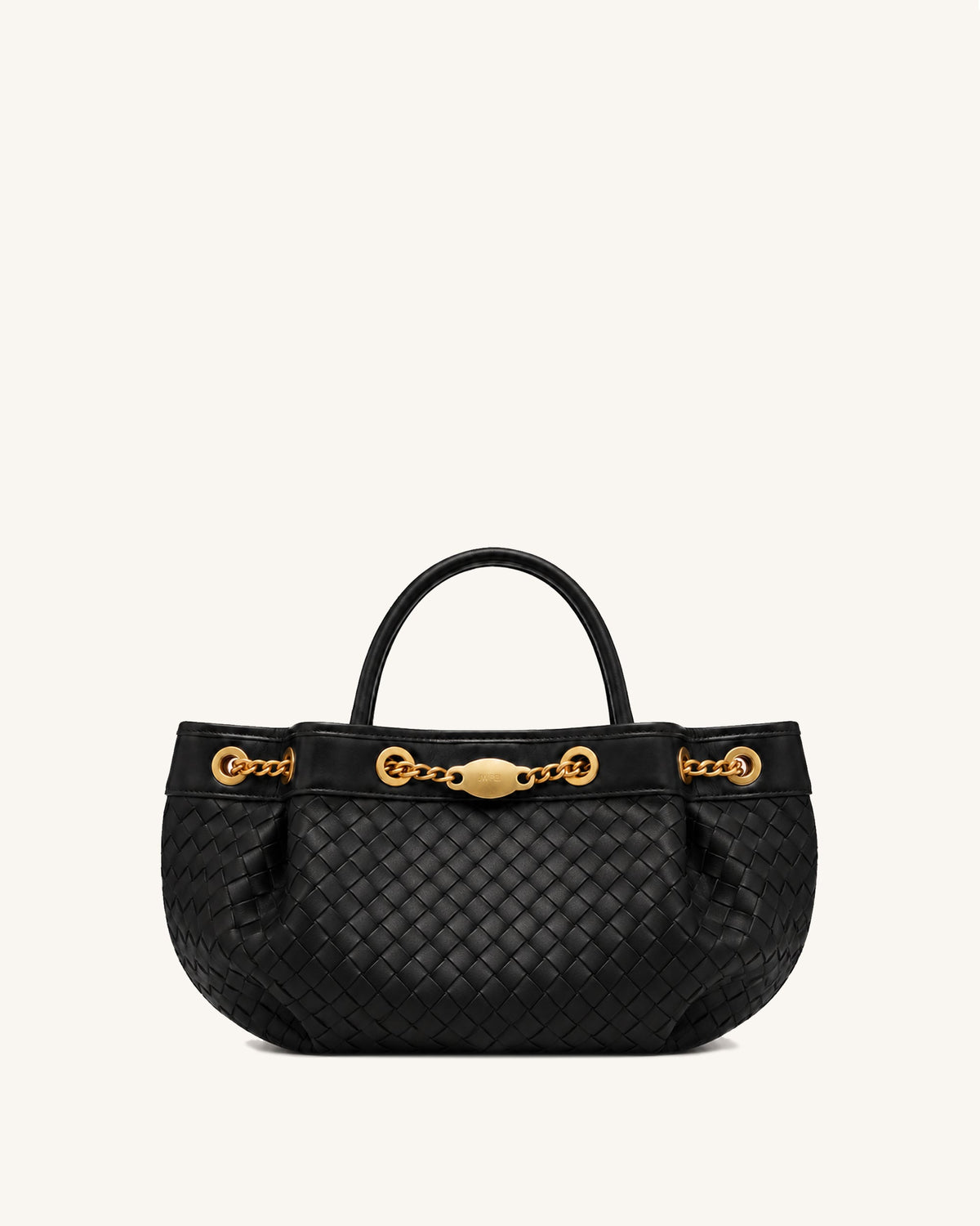 Yara Woven Tote Bag - Black