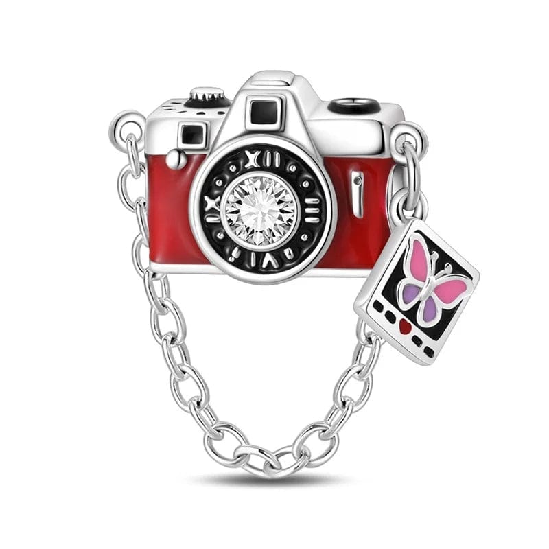Vintage Camera with Butterfly Film Accent Charm
