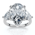 5 1/2Ct Pear & Heart Certified Diamond Engagement Ring Lab Grown