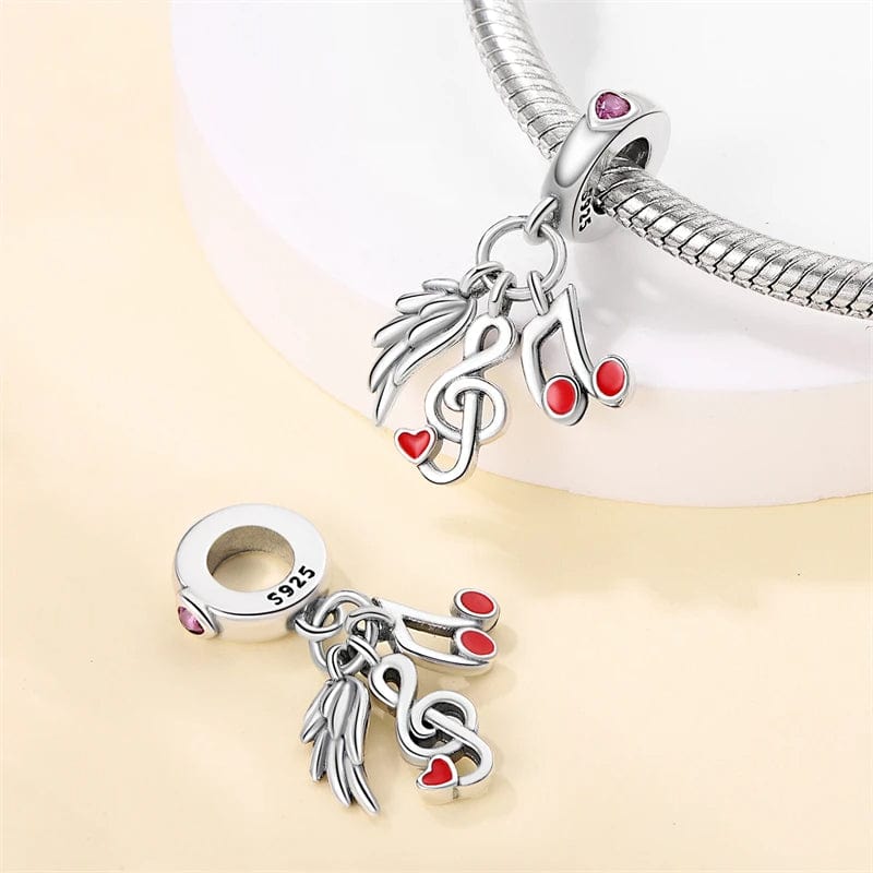 Wing & Music Ringtone Charm