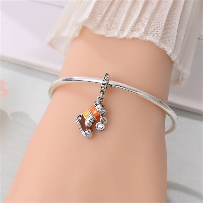 Winter Boot with Crystal Dangle Charm