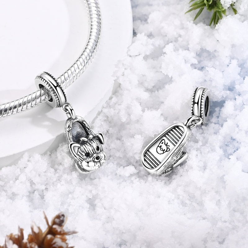 Yorkshire Terrier in Slipper Dangle Charm