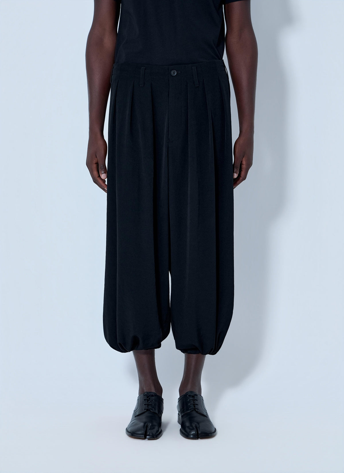 Yohji Yamamoto Men Pleated Drop-Crotch Trousers