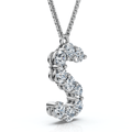 1Ct Diamond Initial "S" Pendant 14k Gold 18" Necklace Lab Grown 5/8" Tall